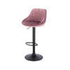 1/2/4/6x Bar Stool with Velvet Padded Swivel Gas Lift Barstool Kitchen Cafe Pub
