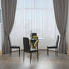 Hotel 90cm Pedestal Dining Table Family Feasts 2/4/6 PU Leather Kitchen Chairs