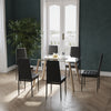 120cm Rectangle Dining Table Gatherings of Family Dinette Side PU Leather Chairs