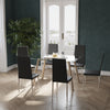 120cm Rectangle Dining Table Gatherings of Family Dinette Side PU Leather Chairs