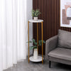 90cm Plant Stand 2/3-Tier Flower Holder Tall Side End Table with Golden Frame