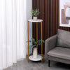 90cm Plant Stand 2/3-Tier Flower Holder Tall Side End Table with Golden Frame