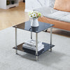 Nest Of 3 Nested Nesting Tables Side End Coffee Table Glass/Wood for Living Room