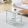 Nest Of 3 Nested Nesting Tables Side End Coffee Table Glass/Wood for Living Room