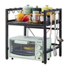 2/3-Tier Metal Expandable Microwave Oven Rack Shelf Countertop Kitchen Stand