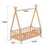 Pine Wooden House Style Canopy Bed Kids Single Tree House Bed Frame Boys Girls