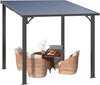 Aluminium Lean to Gazebo Outdoor Metal Harodtop Wall-Mounted Heavy Duty Pergolas
