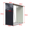 Galvanised Steel Garden Storage Shed Sliding Door Pent Roof Free Foundation Base