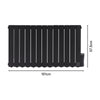 Oil Filled Panel Heater Electric Wall Mounted Programmable Timer & Thermostat