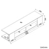 135 160 180cm High Gloss White TV Stand Cabinet Storage Shelves with LED Lights