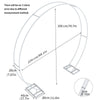 Heavy Duty Metal Double Pole Round Wedding Backdrop Stand Arch Garden Arbor Deco