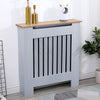 White Radiator Cover Cabinet Small Large Modern MDF Slat Wood Grill Furniture