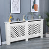 White Radiator Cover Cabinet Small Large Modern MDF Slat Wood Grill Furniture