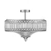 Luxury Crystal Ceiling Light 6-Light Semi Flush Mount Ceiling Light Fixture Lamp