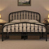 Metal Bed Frame with Arched Headboard and Footboard/Heavy Duty Slat Support