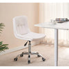 Adjustable Cushioned Computer Desk Office Chair Chrome Legs Lift Swivel Chairs
