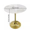 Round Dining Table Marble Modern Tulip Table Slate Tabletop Golden Pedestal Base