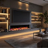 Media Wall Electric Fire 3D Fuel Bed & 13 LED Colours - Endeavour Fires Rosedale