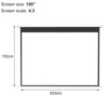 Motorised Electric Projector HD Screen Home Cinema HD DVD 16:9 + Remote Control
