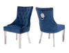 Set of 2/4/6/8 Dining Chairs, Plush Velvet Tufted Bentley Chairs and Studded