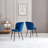 Dining Chairs Set of 2/4 Velvet Kitchen Chairs with Metal Legs