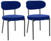 2 Velvet Dining Chairs Velvet Seat Chairs Plush velvet seat and backrest