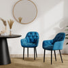 SET OF 4 ANIKA MODERN VELVET DINING CHAIR PADDED SEAT METAL LEGS KITCHEN