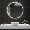 Round Bathroom Mirror with Bluetooth 3 LED Lights Illuminated Demister
