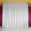7/10ft Silk White Backdrop Drapes Party Wedding Ceremony Curtain Home Decoration