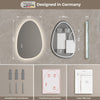 Illuminated Bathroom Mirror with LED Lights Wall Mounted Demister Touch Sensor