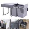 Recycling Bin Pull Out Kitchen Cabinet Waste Cupboard Fixing Integrated 30/40L