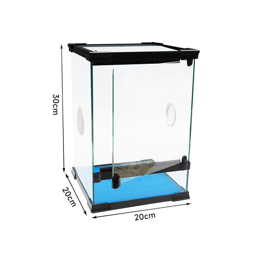 Large Glass Reptile Terrarium Vivarium Lizards Snake Gecko House Tank Habitat
