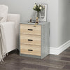 3 Drawer Wooden Bedroom Bedside Cabinet Furniture Storage Nightstand Side Table