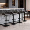 Set of 2/4 Bar Stools Velvet w/Armrest 8cm Thick Seat Swivel Bar Chair Breakfast