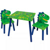 Kids Wooden Table & 2 Chairs Themed Set Furniture Play Room Desk Toddlers Junior