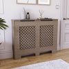 White Radiator Cover MDF Small Large Modern Wood Slat Grill Cabinet Furniture