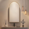 Arched Mirror Cabinet Bathroom Medicine Cabinet Wall Mounted Storage Metal Frame