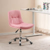 Adjustable Cushioned Computer Desk Office Chair Chrome Legs Lift Swivel Chairs