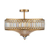 Luxury Crystal Ceiling Light 6-Light Semi Flush Mount Ceiling Light Fixture Lamp