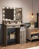 LED Mirror Dressing Table Makeup Vanity Desk And 10 LED Lights With 3 Shelves