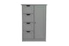 Bathroom Floor Cabinet Cupboard Hallway Storage Unit 4 Drawers 1 Door White/Grey
