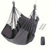 Deluxe Hanging Rope Chair Porch Swing Yard Garden Patio Hammock Cotton Outdoor