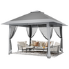 4x4M Pop Up Garden Gazebo Outdoor Party Tent Canopy With Sides Heavy Duty