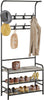 Hall Tree Coat Rack w/Bench,Storage Shelf,8Hooks,Freestanding Entryway Organiser