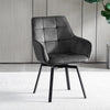 1pc 360° Swivel Dining Chairs Velvet Padded Seat Kitchen Chair Three Color