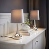 2 x Touch Table Lamps 34cm Dimmer Bedside Lights Living Room Reading Small Lamp