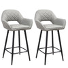 2PCS Barstools Padded Upholstered Dining Chair Breakfast Bar Seating for Cafe