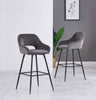 2 X Bar Stools Velvet Breakfast Chair Kitchen High Counter Stool Pub Restaurant