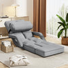 Floor Folding Chair 14 Positions Adjustable Floor Lazy Chair with Armrest Single