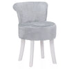 Plush Fluffy Dressing Table Stool Vanity Makeup Chair Scroll Back Padded Seat